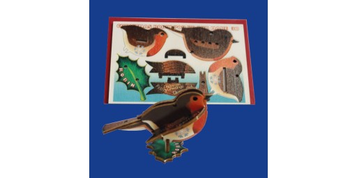 Festive pop up robin card